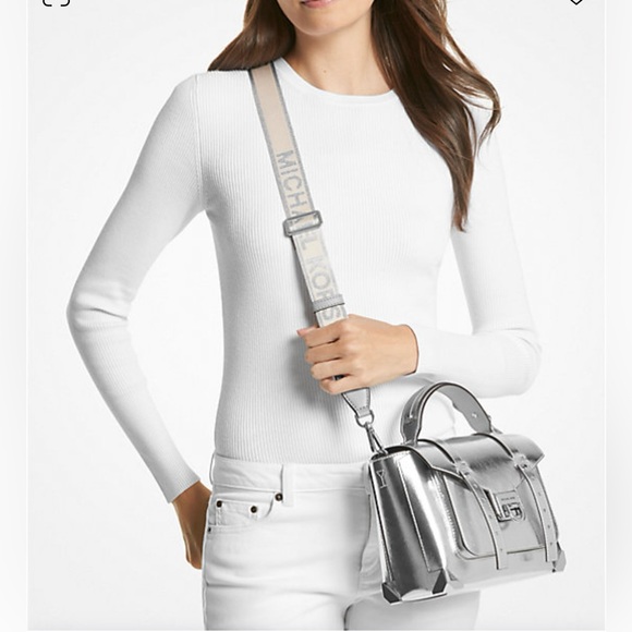 Michael Kors Medium Metallic Satchel - Picture 2 of 7